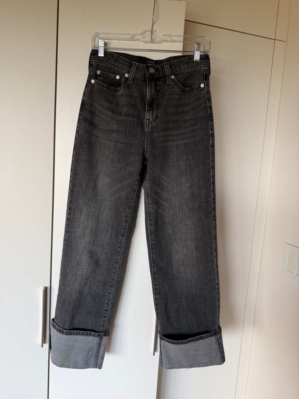 Black Wash High-Rise Straight Jeans - Women